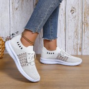 Women Fashion Casual Plus Size Flying Fabric Breathable Sneaker